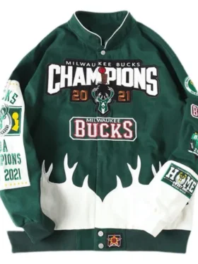 Milwaukee Bucks Championship Suede Leather Jacket