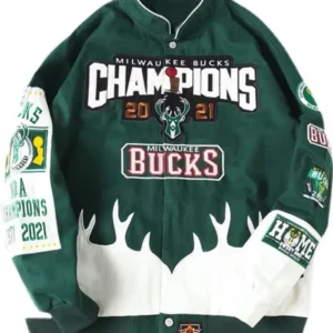 Milwaukee Bucks Championship Suede Leather Jacket