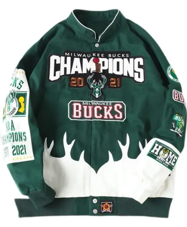 Milwaukee Bucks Championship Suede Leather Jacket