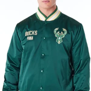 Milwaukee Bucks Green Bomber Jacket