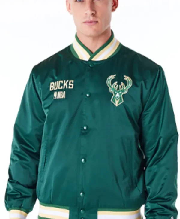 Milwaukee Bucks Green Bomber Jacket