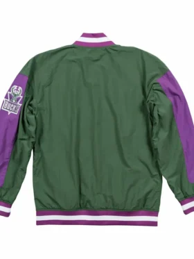 Milwaukee Bucks Green Purple Bomber Jacket