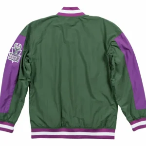 Milwaukee Bucks Green Purple Bomber Jacket