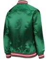 Milwaukee Bucks Green Red Bomber Jacket