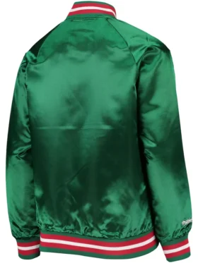Milwaukee Bucks Green Red Bomber Jacket