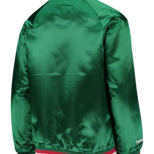 Milwaukee Bucks Green Red Bomber Jacket