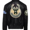 Milwaukee Bucks Leather Bomber Jacket
