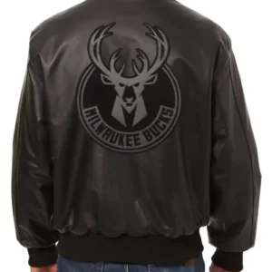 Milwaukee Bucks Leather Bomber Jacket 2