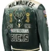 Milwaukee Bucks Leather Varsity Jacket