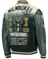 Milwaukee Bucks Leather Varsity Jacket