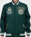 Milwaukee Bucks Letterman Dark Green Jacket