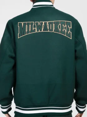 Milwaukee Bucks Letterman Green Jacket