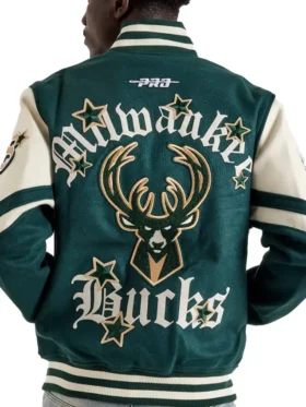 Milwaukee Bucks Letterman Wool Jacket