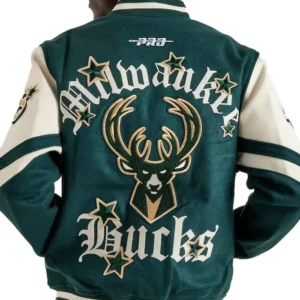 Milwaukee Bucks Letterman Wool Jacket