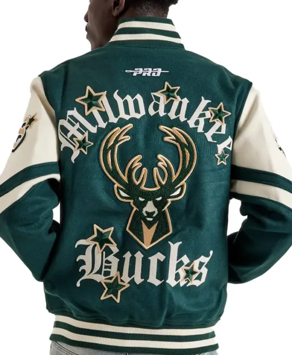 Milwaukee Bucks Letterman Wool Jacket