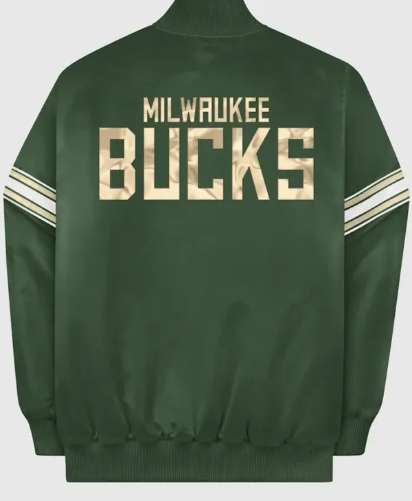 Milwaukee Bucks Satin Varsity Jacket