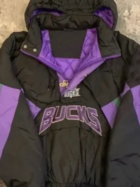 Milwaukee Bucks Starter Black Jacket 1