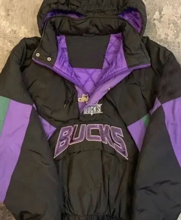 Milwaukee Bucks Starter Black Jacket 1