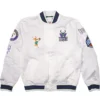 Milwaukee Bucks White Bomber Jacket