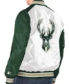Milwaukee Bucks White Green Renegade Satin Jacket