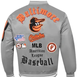 Mlb Baltimore Orioles Classic Men Rib Satin Jacket