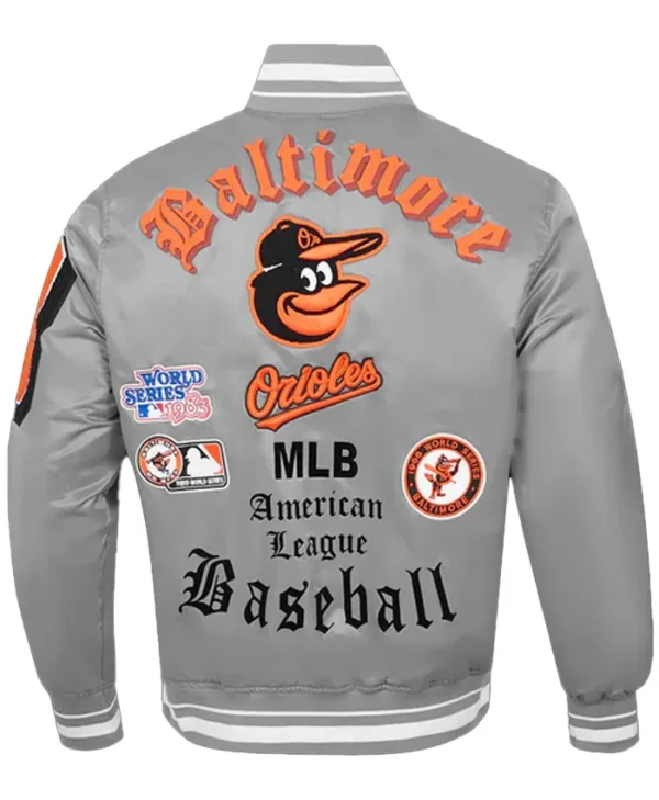 Mlb Baltimore Orioles Classic Men Rib Satin Jacket