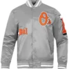 Mlb Baltimore Orioles Retro Classic Men Satin Jacket
