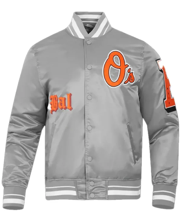 Mlb Baltimore Orioles Retro Classic Men Satin Jacket
