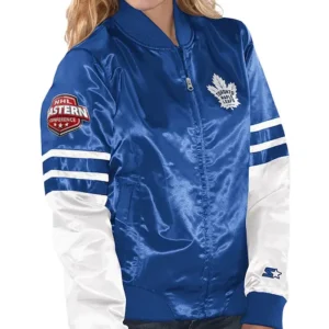 Mortimer Toronto Maple Leafs Tie Breaker Blue Satin Jacket