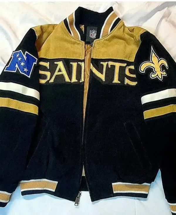 NFL New Orleans Saints Suede Bomber Jacket