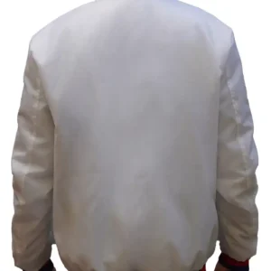 NFL New York Giants White Satin Varsity Jacket Back