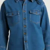 Nathalie Morris Bump S05 Blue Denim Shirt For Sale