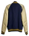 NavyBlue Varsity Wool Letterman Jacket Back