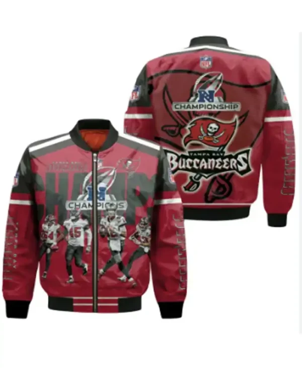 Nelda Tampa Bay Buccaneers Red Printed Bomber Jacket
