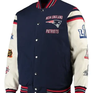 New England Patriots Navy Blue Varsity Jacket