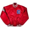 New York Giants 80s Super Bowl Red Satin Varsity Jacket