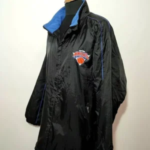 New York Knicks Black Vintage Jacket Side