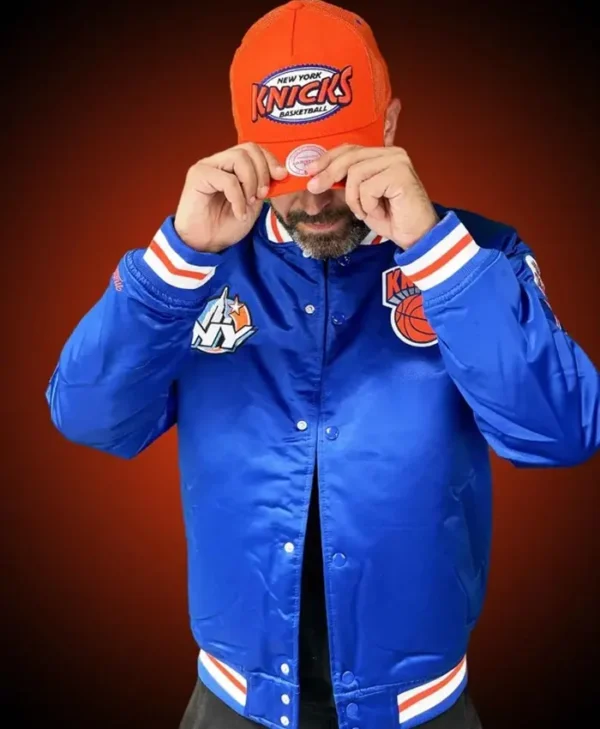 New York Knicks Blue Bomber Jacket