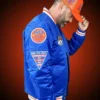 New York Knicks Blue Bomber Jacket Side