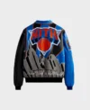 New York Knicks Leather Varsity Jacket Back 2