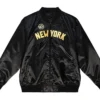 New York Knicks Satin Black Varsity Jacket