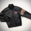 New York Knicks Satin Orange Varsity Jacket 1