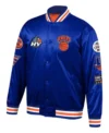 New York Knicks Satin Royal Blue Jacket left