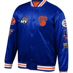 New York Knicks Satin Royal Blue Jacket left