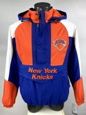 New York Knicks Starter Half Zip Hooded Jacket