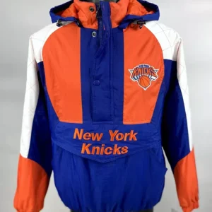 New York Knicks Starter Half Zip Hooded Jacket