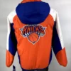 New York Knicks Starter Half Zip Hooded Jacket Back