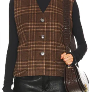 Nikki Garcia The Traitors US S03 Brown Plaid Vest For Sale