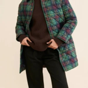 Nikki Garcia The Traitors US S03 Green Plaid Coat For Sale