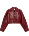 Nina Chase FBI Most Wanted Burgundy Leather Jacket